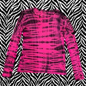 ★ Proenza Schouler Tie Dye Jersey Tissue T-shirt in Pink & Black ★